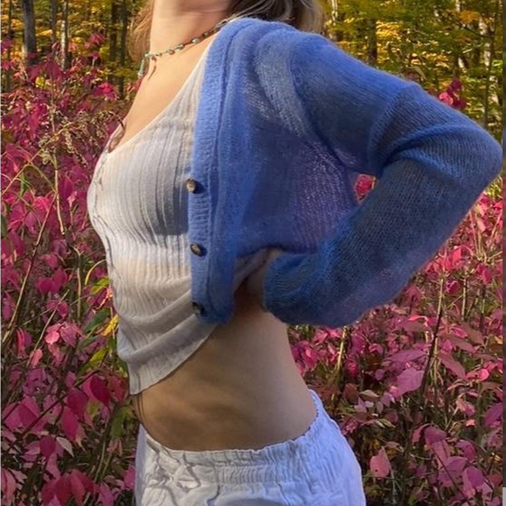 Urban Outfitters Blue Cardigan Sweater